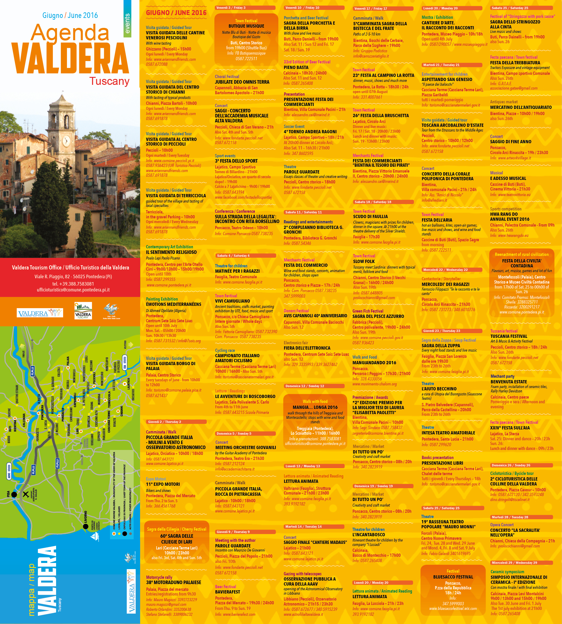 Agenda Valdera Tuscany eventi di Giugno 